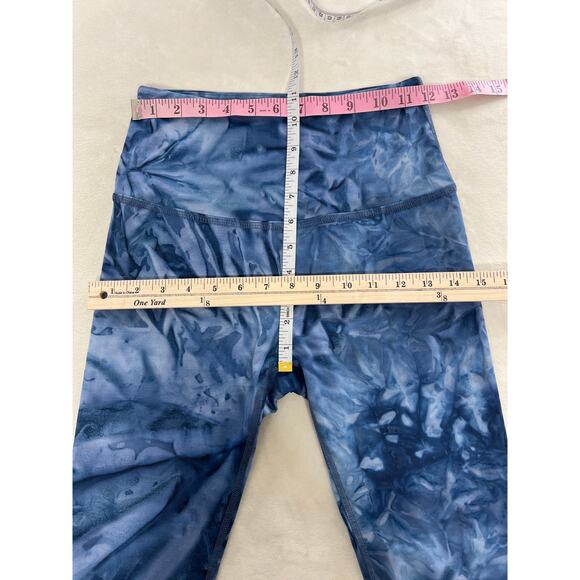 Beyond Yoga M Smokeshow Wave High Waisted Leggings Blue Tie Dye Buttery Soft - Picture 5 of 7
